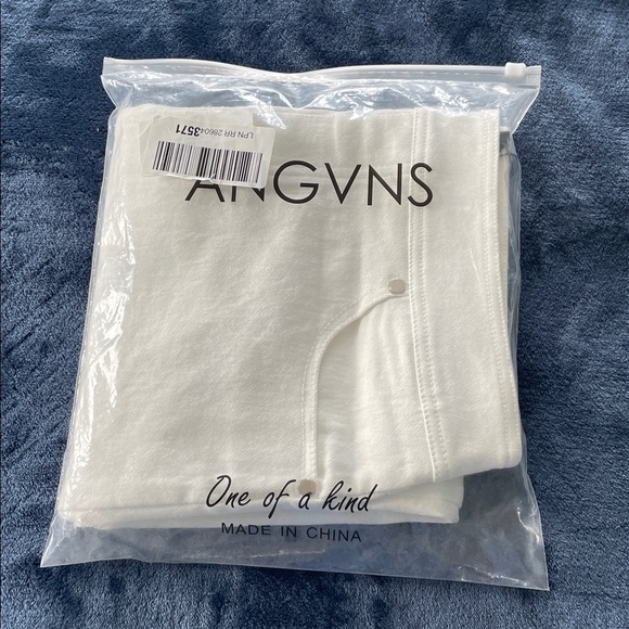 White Angvns denim pencil skirt, size L - Picture 9 of 10